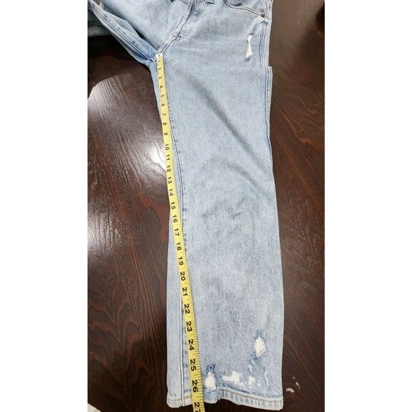 7 For All Mankind‎ Edie Jeans Women's Size 31 Mid Rise Straight Leg Distressed - Picture 13 of 13